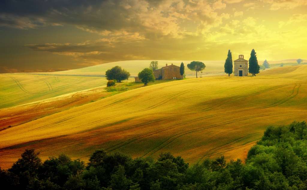 Tuscany Italy Hills Field 5k Wallpaper