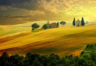 Tuscany Italy Hills Field 5k Wallpaper