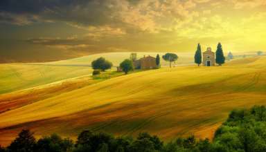 Tuscany Italy Hills Field 5k Wallpaper