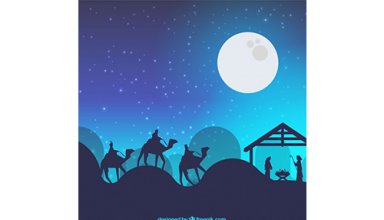 دانلود وکتور Nativity scene background