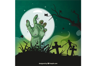 دانلود وکتور Scary halloween background