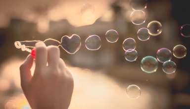 My Heart Bubbles at the sky, sunset,Love