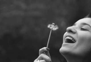 Adult Black And White Close-up Dandelion wallpaper