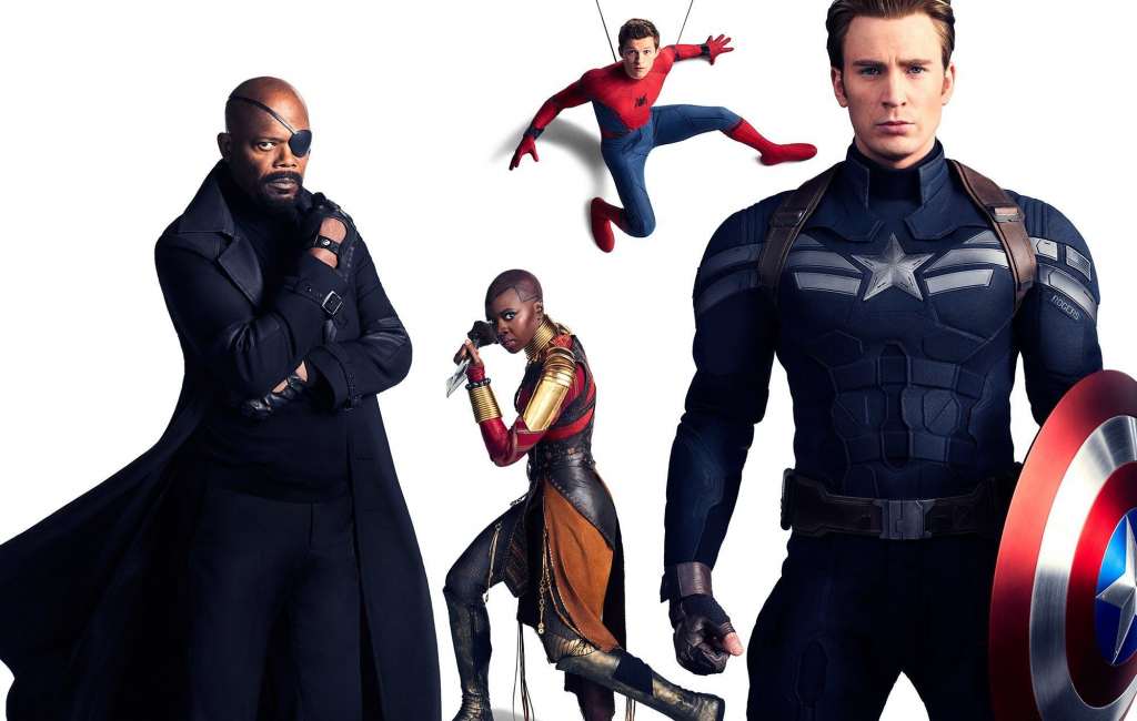 Avengers: Infinity War Captain America, Spiderman, Nick Fury Wallpaper