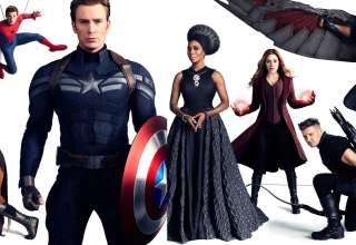 Avengers: Infinty War Captain America, Nick Fury, Hawkeye, Doctor Strange, Falcon, Spiderman Wallpaper