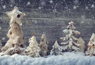 Christmas New Year Decorations Snow Wallpaper