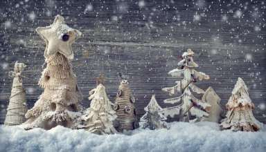 Christmas New Year Decorations Snow Wallpaper