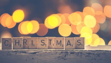 Christmas Scrabbles Bokeh Photography Wallpaper