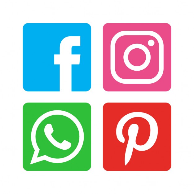 دانلود وکتور Flat social media icon pack