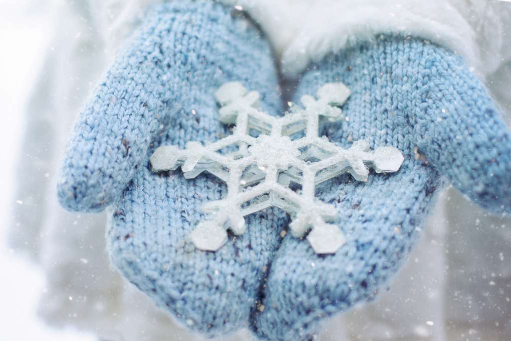 Hand Snowflake Winter 5k Wallpaper
