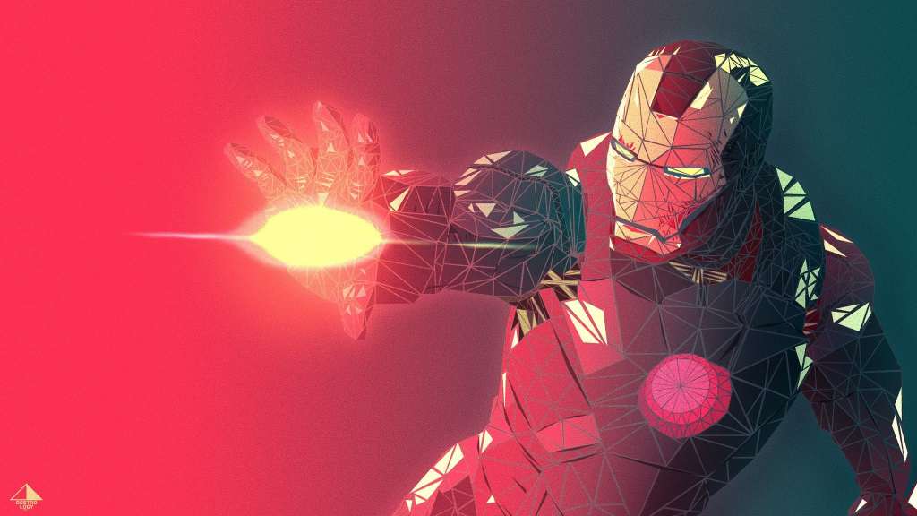 Iron Man Low Poly Wallpaper