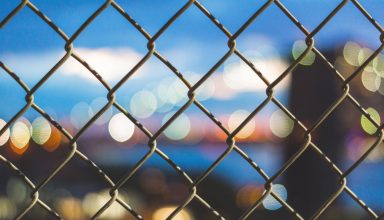 Mesh Glare Fence Wallpaper