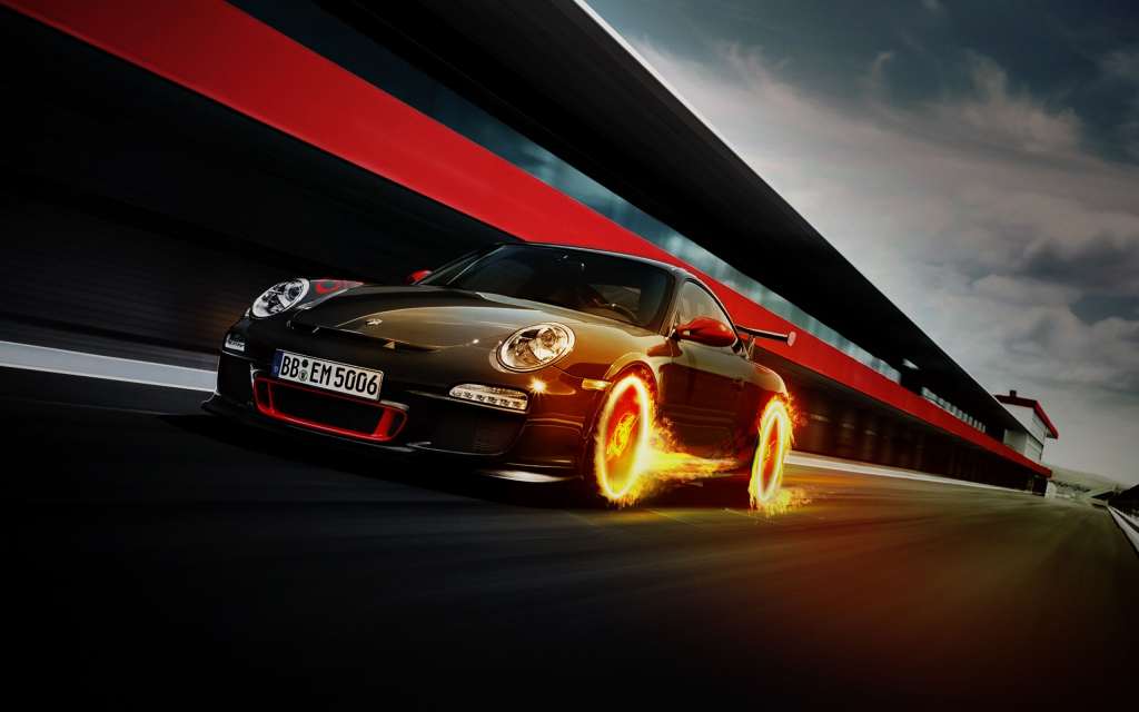 Porsche 911 GT3 RS Fire Wallpaper