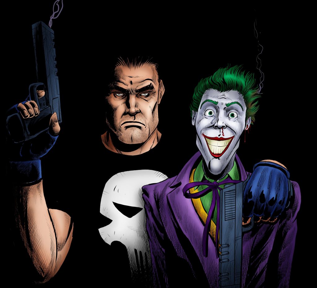 Punisher and Joker Artwork Wallpaper