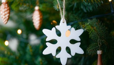 Snowflake Christmas Tree Decoration Wallpaper