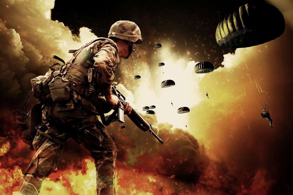 Soldiers War Battlefield Explosion Wallpaper