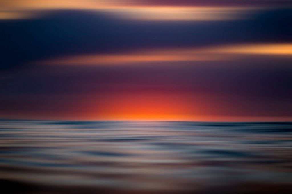 Sunset View Blur 8k Wallpaper