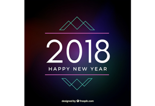 دانلود وکتور New year background 2018