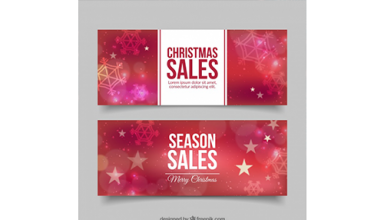 دانلود وکتور Christmas sale banners