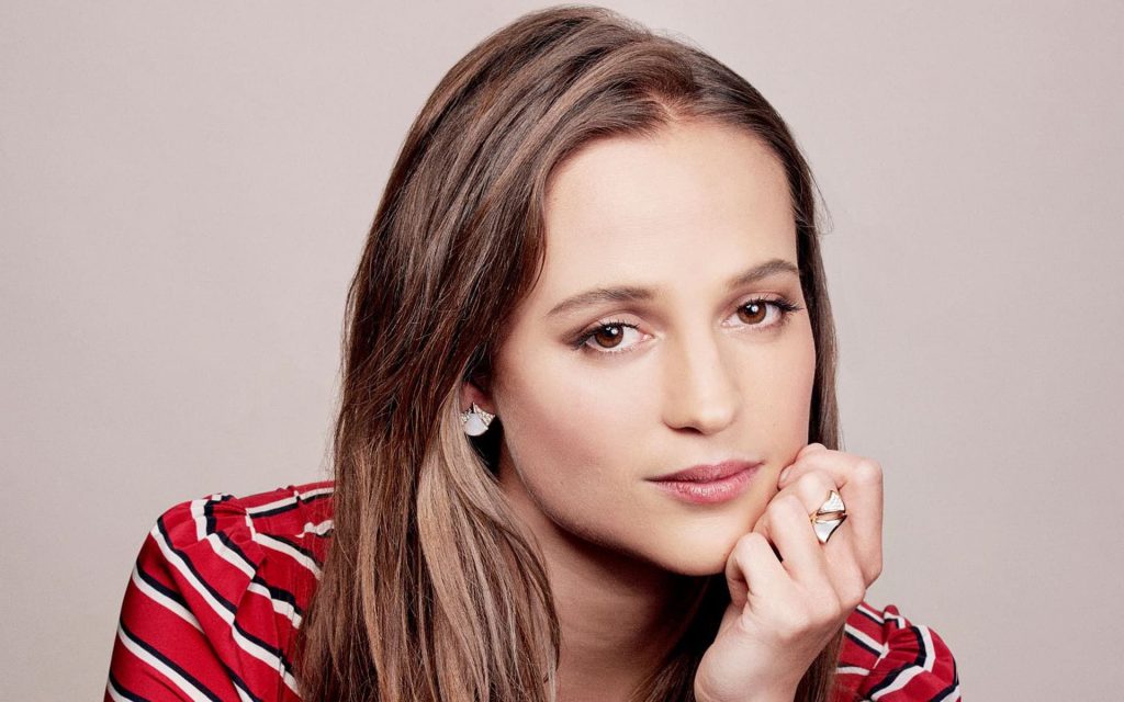 Alicia Vikander Face Wallpaper