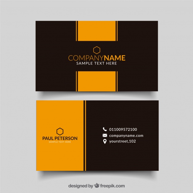 دانلود وکتور Black and yellow business card