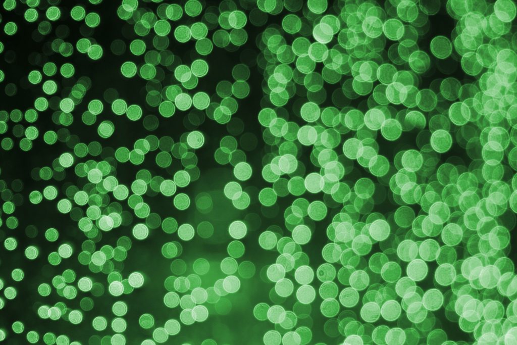 Bokeh Effect Green Lights Celebrations Wallpaper