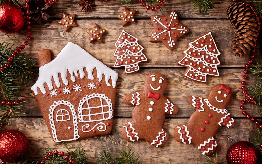 Christmas New Year Cookies Wallpaper