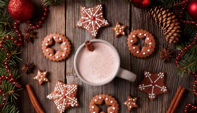 Christmas New Year Cookies Cocoa Cinnamon 5k Wallpaper