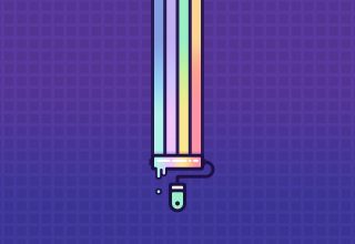 Colorful Line Brush Abstract Wallpaper