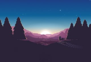 Forest Sunset Fox 4k Wallpaper
