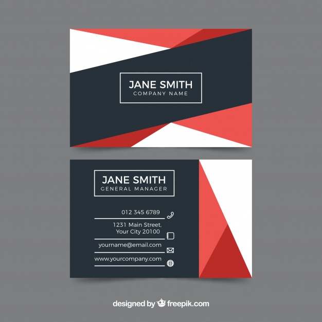 دانلود وکتور Geometric business card template