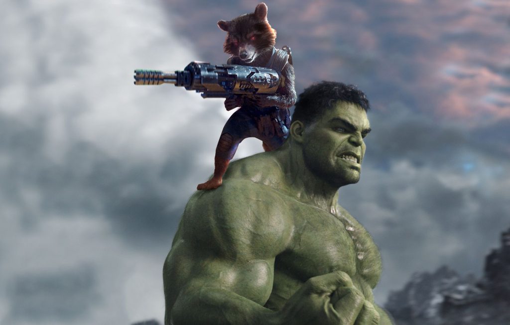 Hulk and Rocket Raccoon Wallpaper