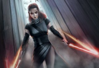 Rey Star Wars Warrior Artwork Wallpaper