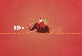 Santa Journey to India Wallpaper