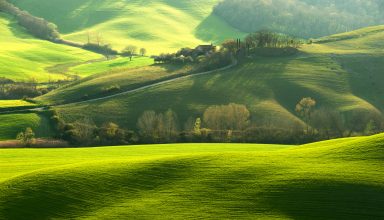 Tuscany Italy Hills Green Field 8k Wallpaper