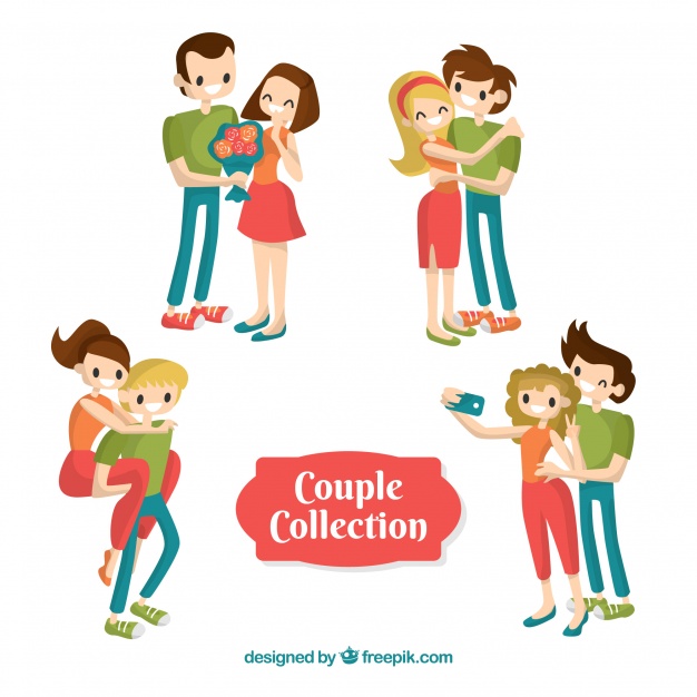 دانلود وکتور Valentine's day couple collection