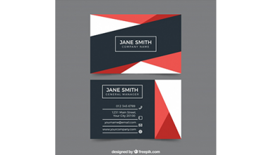 دانلود وکتور Geometric business card template