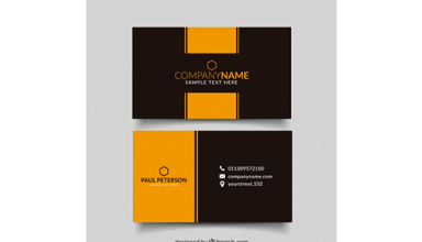 دانلود وکتور Black and yellow business card