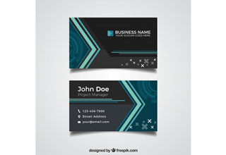 دانلود وکتور Modern black and blue business card