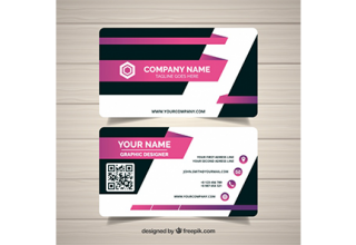 دانلود وکتور Black and pink business card