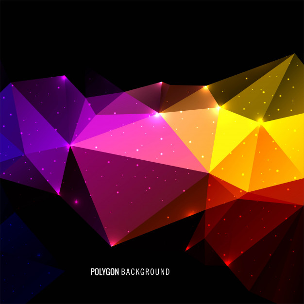 دانلود وکتور Abstract colorful triangle polygon background