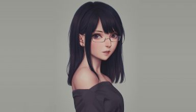 Anime Glasses Girl Wallpaper