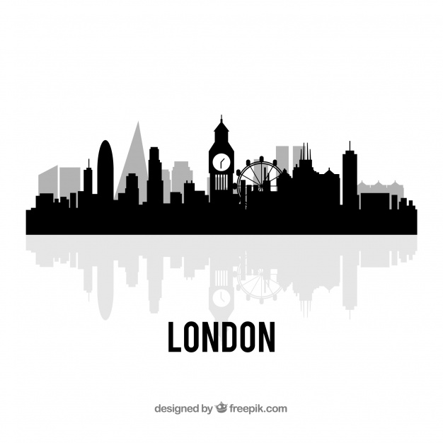 دانلود وکتور Black london skyline design