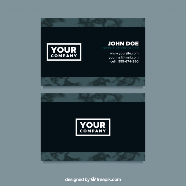 دانلود وکتور Business card with marble texture