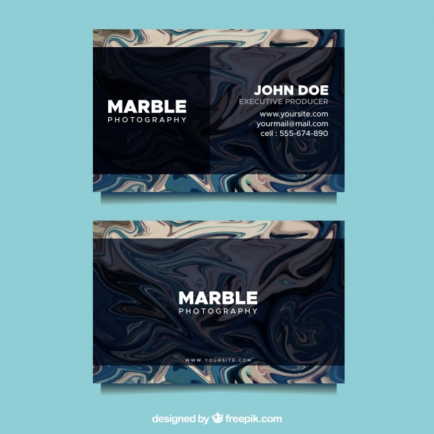 دانلود وکتور Business card with marble texture