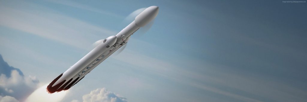 Falcon Heavy SpaceX Launching Wallpaper