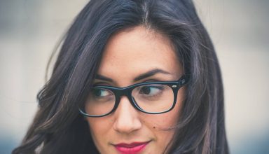 Girl Lips Glasses Lenses Wallpaper