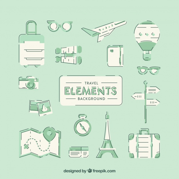 دانلود وکتور Green holiday elements background