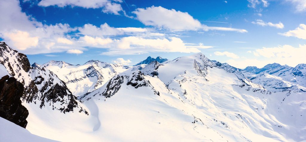 Grossglockner Mountains Austria Snow Winter Sky Clouds Wallpaper