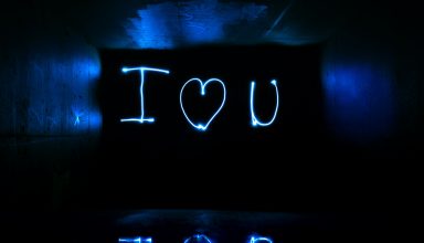 I Love You Light Streaks Long Exposure Wallpaper